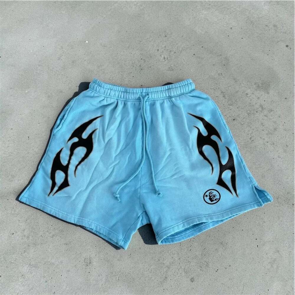 Blue Tribal Graphic Shorts - Size M